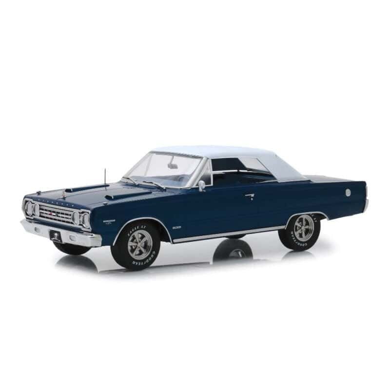 Coche descapotable Plymouth Belvedere 1967 azul de la serie Graveyard Carz a escala 1/18 Greenlight