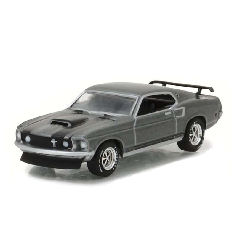 Miniatura coche Ford Mustang Boss 429 1969 gris de la película John Wick a escala 1/64 Greenlight