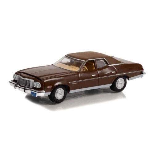 Miniatura coche Ford Torino Brouham 1974 marrón de la serie Los Ángeles de Charlie a escala 1/64 Greenlight