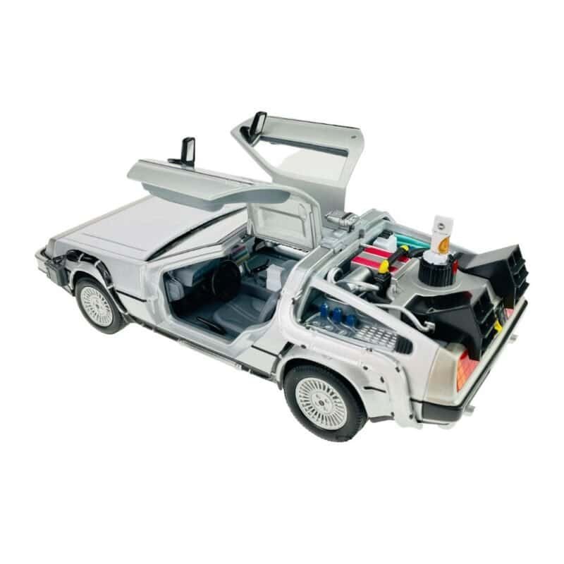 Miniatura coche DeLorean volador de la película Regreso al futuro 2 a escala 1/24 Welly