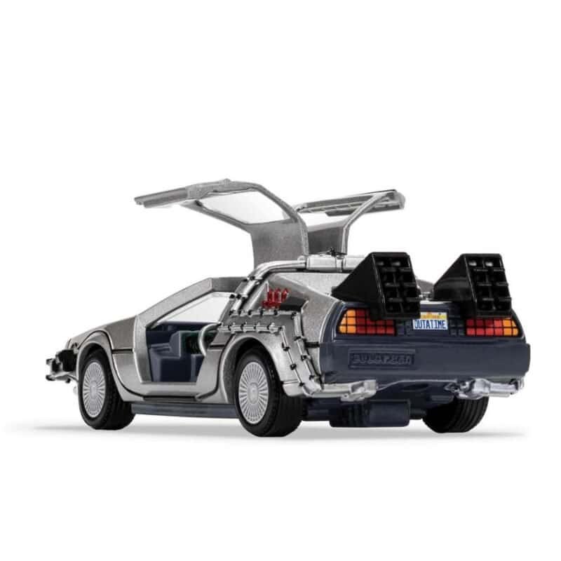 Miniatura coche DeLorean de la película Regreso al futuro con figura Doc a escala 1/36 Corgi