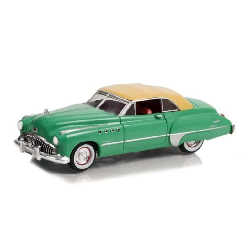 Miniatura coche verde descapotable Buick Roadmaster 1949 de la serie American Pickers a escala 1/64 Greenlight