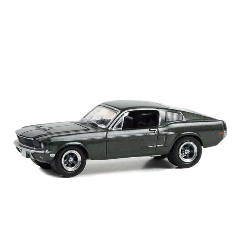 Miniatura coche verde Ford Mustang GT Fastback 1968 de la película Bullitt a escala 1/64 Greenlight