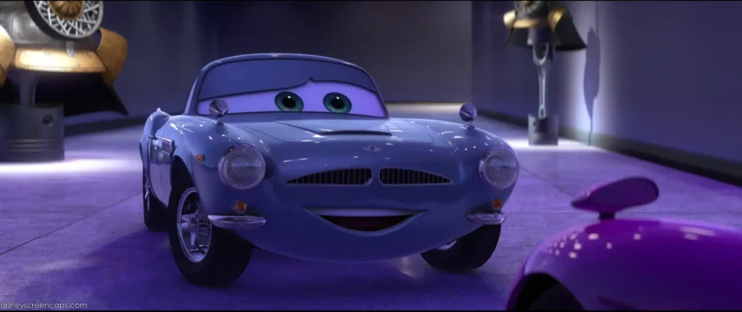 Coche azul claro Finn McMissile de la película Cars