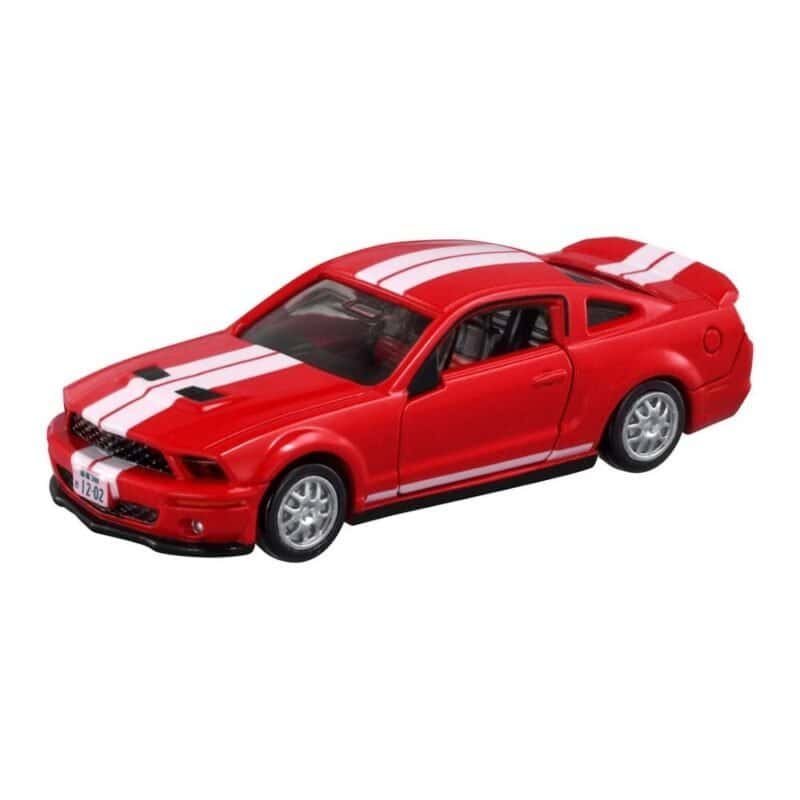 Miniatura coche rojo Ford Mustang GT500 2007 de la serie Detective Conan escala 1/64 Tomica