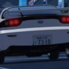 Coche blanco Mazda RX-7 de la serie Detective Conan
