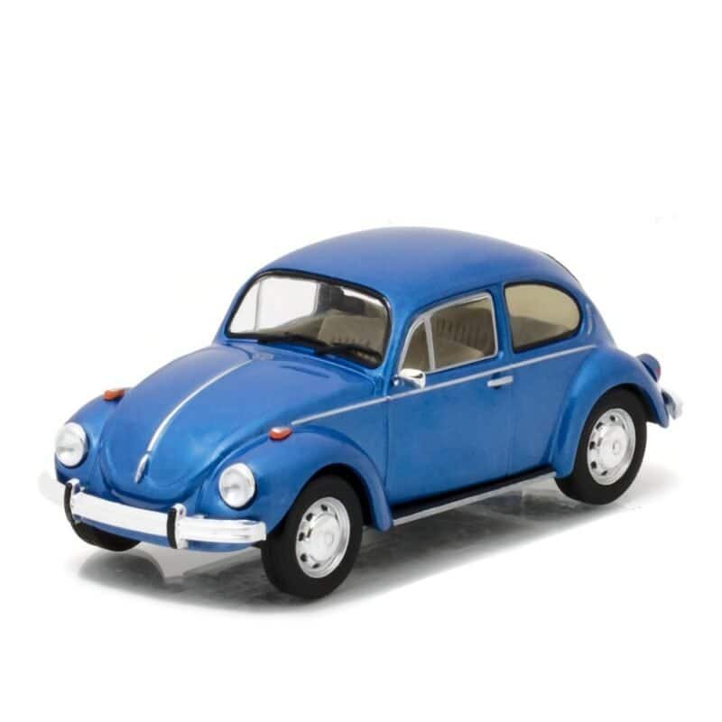 Miniatura coche azul Volkswagen Beetle 1973 de la película El gran Lebowski a escala 1/43 Greenlight