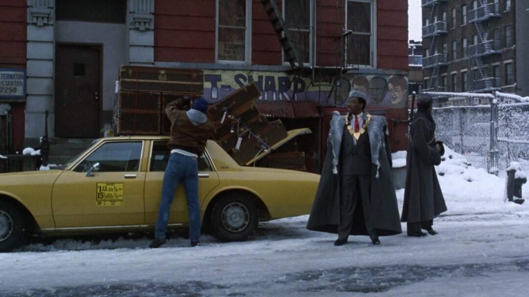 Coche Chevrolet Impala Taxi amarillo de la película El príncipe de Zamunda