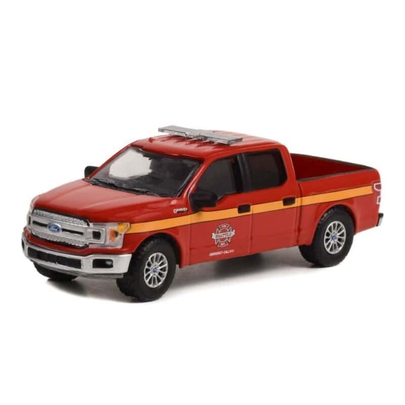 Miniatura coche camioneta Ford F-150 Supercrew de la serie Estación 19 a escala 1/64 Greenlight