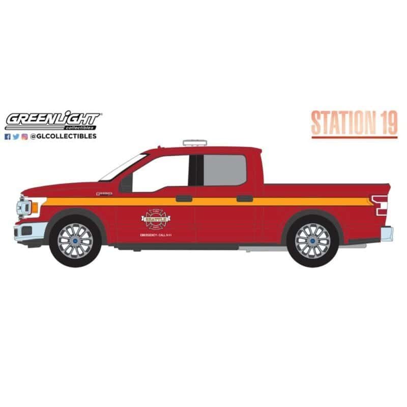 Coche camioneta Ford F-150 Supercrew de la serie Estación 19 Greenlight