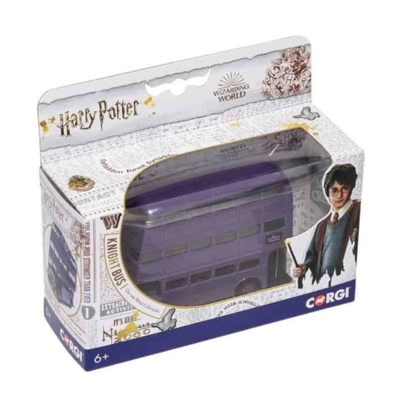 Miniatura Autobús Noctámbulo morado con tres pisos de la película Harry Potter a escala 1/76 Corgi