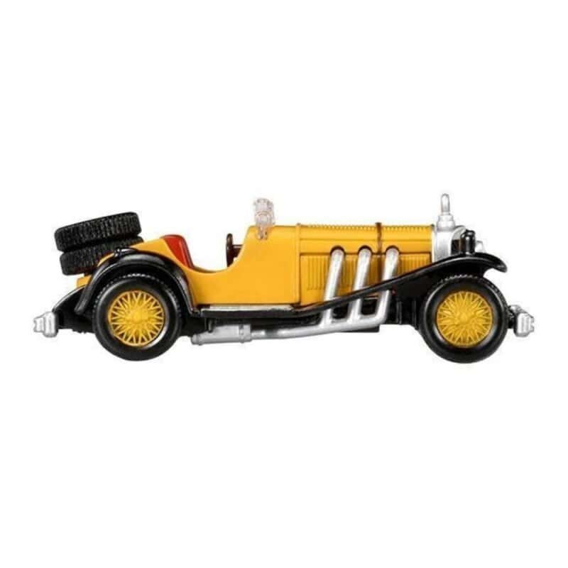 Miniatura coche amarillo Mercedes Benz SSK 1928 de la serie Lupin III a escala 1/64 Tomica