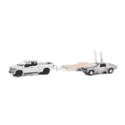 Miniatura coche Ford Mustang GT sin restaurar con camioneta Ford F-150 de la serie La casa de empeños a escala 1/64 Greenlight