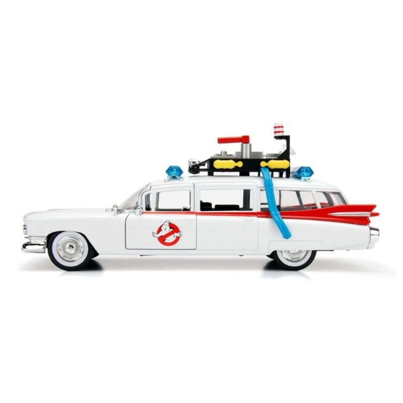 Miniatura coche ambulancia ECTO-1 de la película Cazafantasmas a escala 1/24 Jada