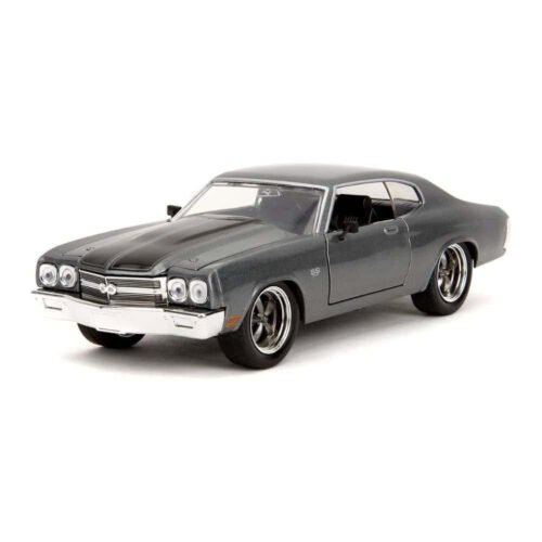 Miniatura coche gris Chevrolet Chevelle SS 1970 de la película Fast & Furious 4 a escala 1/24 Jada