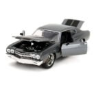 Miniatura coche gris Chevrolet Chevelle SS 1970 de la película Fast & Furious 4 a escala 1/24 Jada