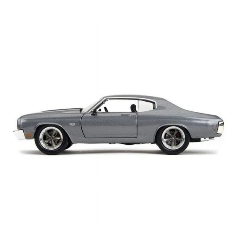 Miniatura coche gris Chevrolet Chevelle SS 1970 de la película Fast & Furious 4 a escala 1/24 Jada