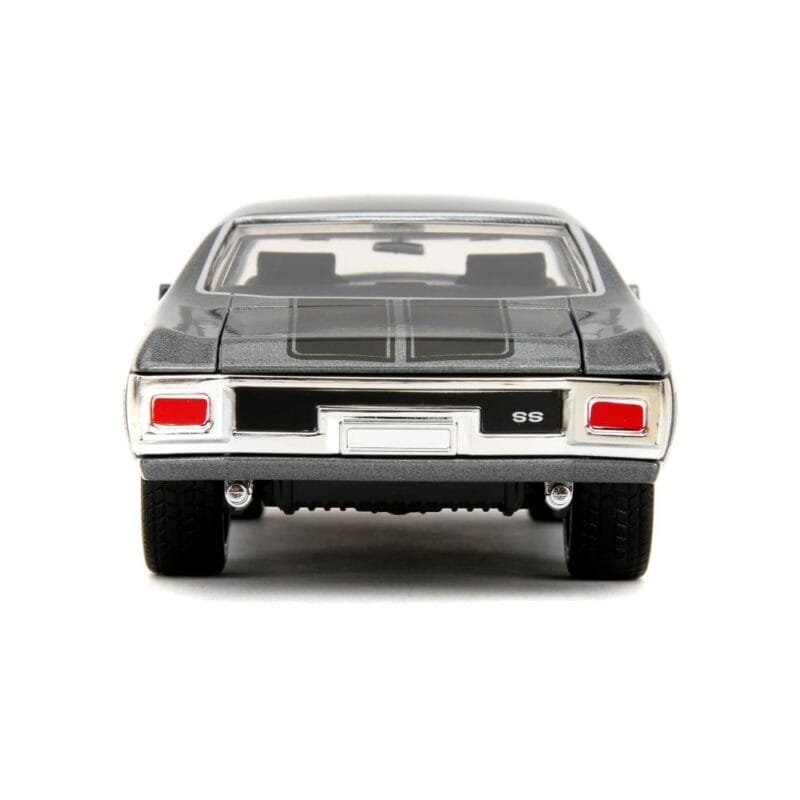 Miniatura coche gris Chevrolet Chevelle SS 1970 de la película Fast & Furious 4 a escala 1/24 Jada