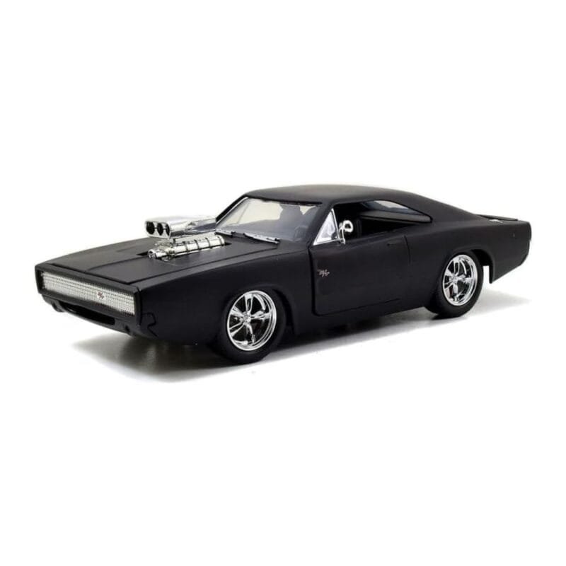 Miniatura coche negro mate Dodge Charger 1970 de la película Fast & Furious a escala 1/24 Jada