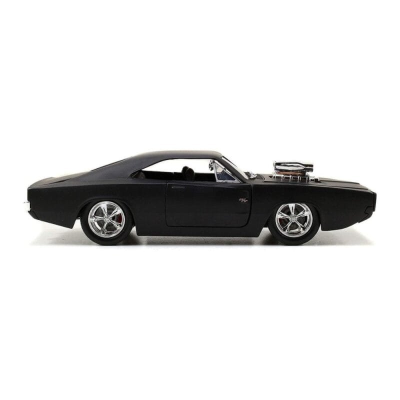 Miniatura coche negro mate Dodge Charger 1970 de la película Fast & Furious a escala 1/24 Jada