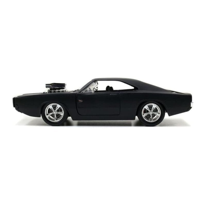 Miniatura coche negro mate Dodge Charger 1970 de la película Fast & Furious a escala 1/24 Jada