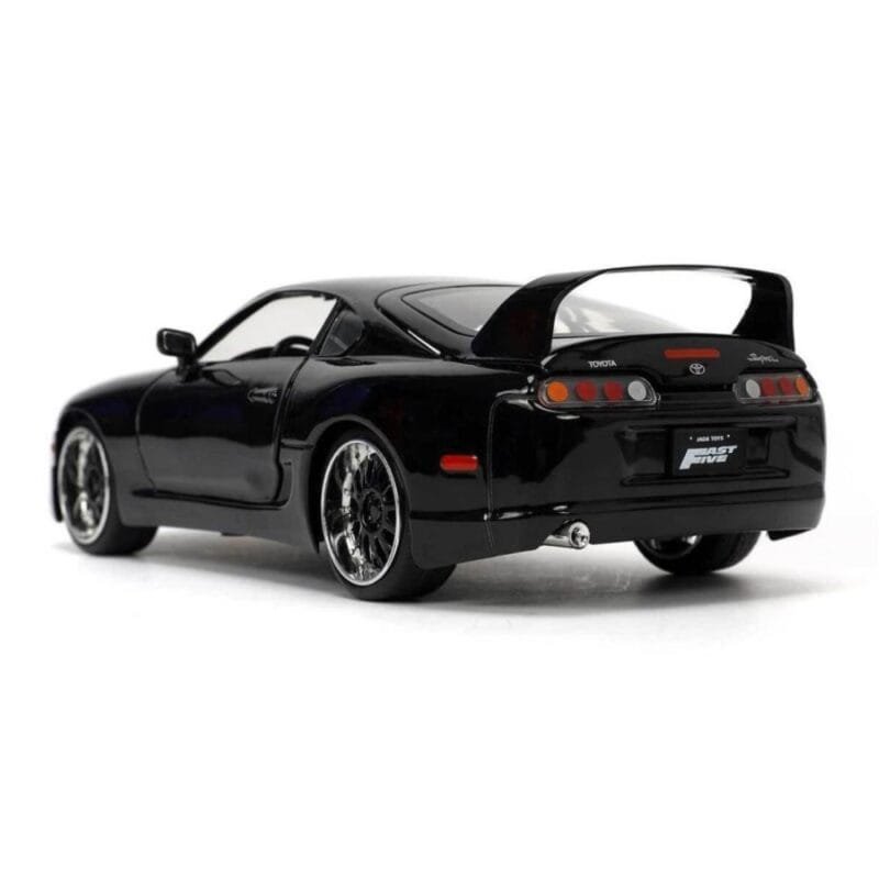 Miniatura coche negro Toyota Supra 1995 de la película Fast & Furious 5 a escala 1/24 Jada