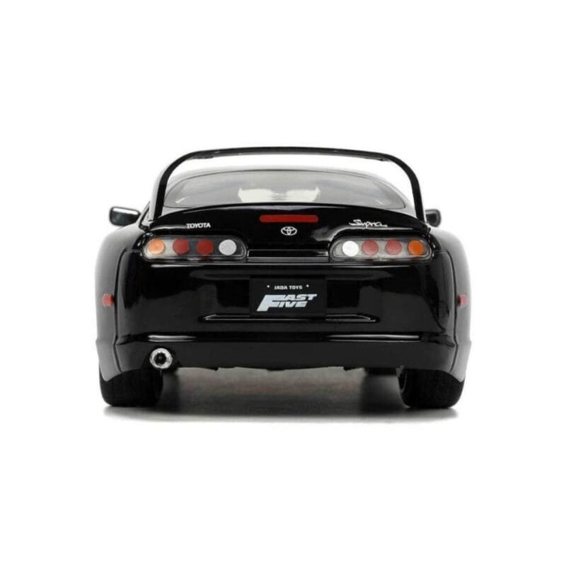 Miniatura coche negro Toyota Supra 1995 de la película Fast & Furious 5 a escala 1/24 Jada