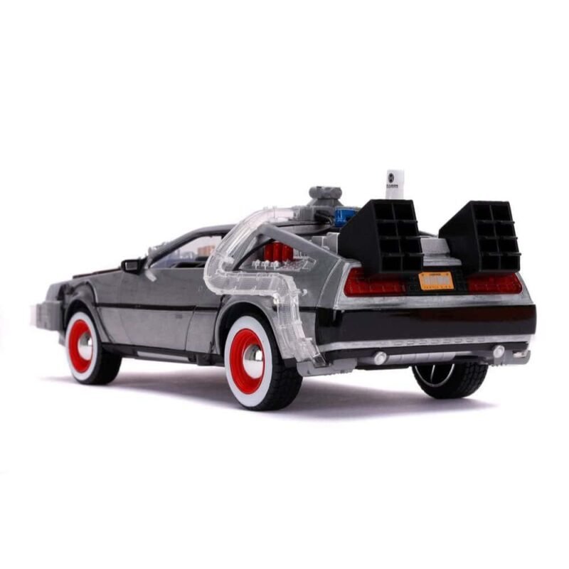 Miniatura coche DeLorean con luces de la película Regreso al futuro 3 a escala 1/24 Jada