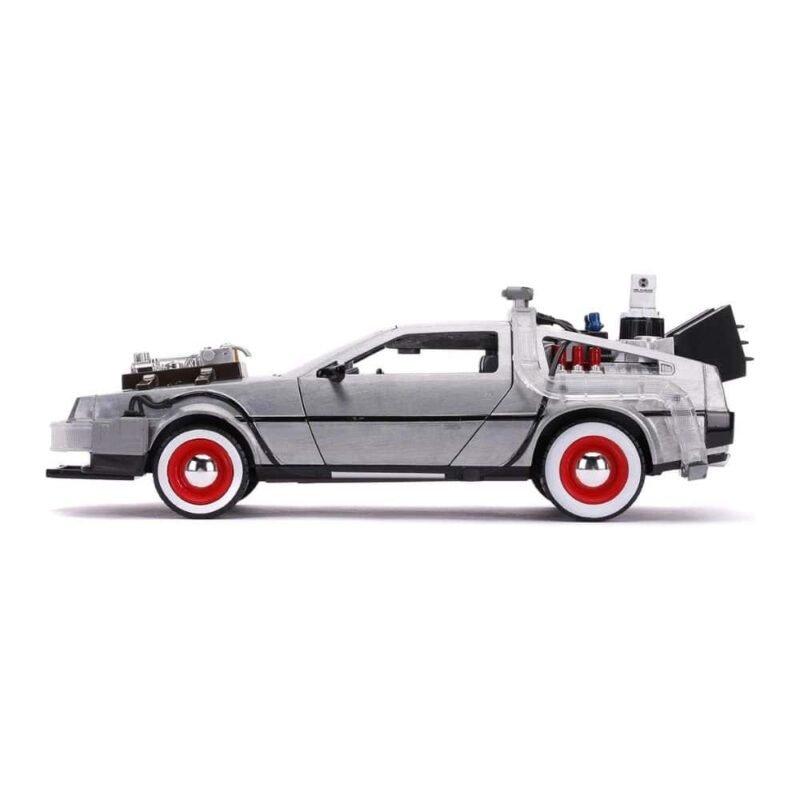 Miniatura coche DeLorean con luces de la película Regreso al futuro 3 a escala 1/24 Jada