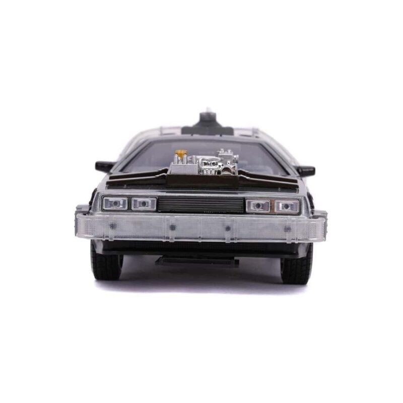 Miniatura coche DeLorean con luces de la película Regreso al futuro 3 a escala 1/24 Jada