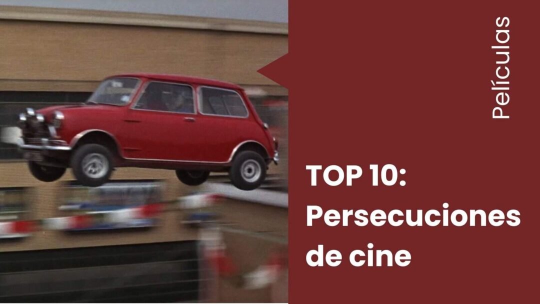 Persecución coche Mini Cooper rojo en la película The Italian Job