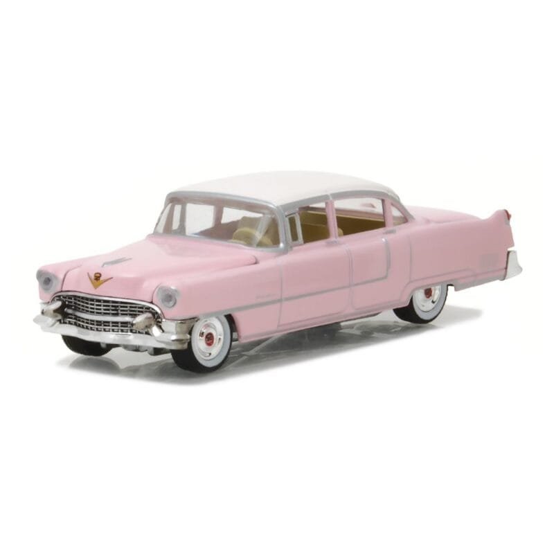 Miniatura coche descapotable rosa Cadillac Fleetwood Serie 60 de Elvis a escala 1/64 Greenlight