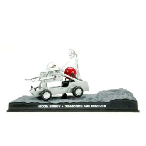 Miniatura coche Moon Buggy, plateado y blanco de la película James Bond 007 Diamantes para la eternidad a escala 1/43 Fabbri