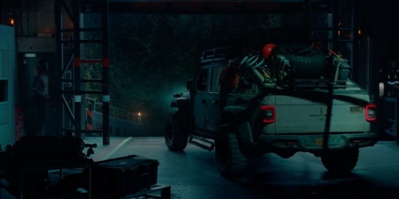 Coche todoterreno Jeep Gladiator Pickup de la película Jurassic World Dominion