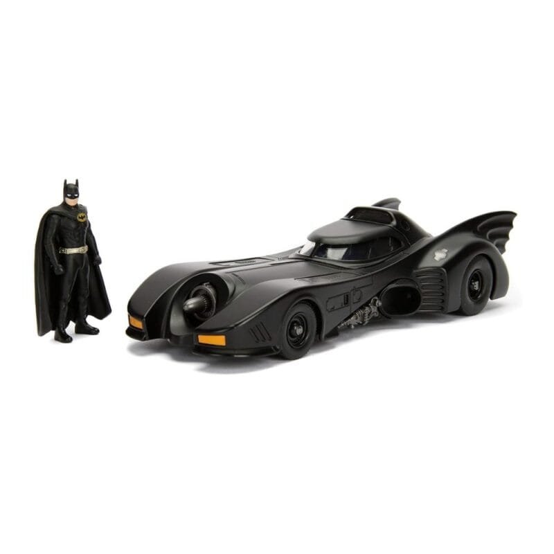 Miniatura coche negro Batmobile con figura de la película Batman Returns a escala 1/24 Jada