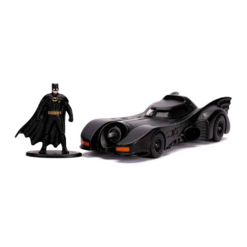 Miniatura coche negro Batmobile con figura de la película Batman Returns a escala 1/32 Jada