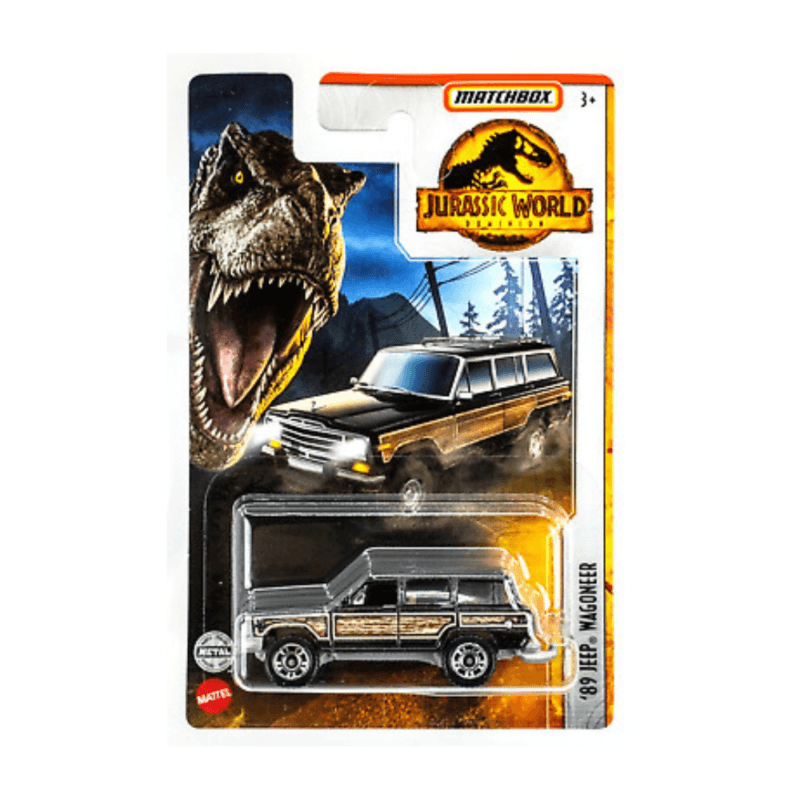 Miniatura coche Jeep Wagoneer de la película Jurassic World Dominion a escala 1/64 Matchbox