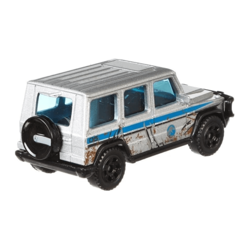 Miniatura coche todoterrenoMercedes-Benz G550 de la película Jurassic World Dominion a escala 1/64 Matchbox