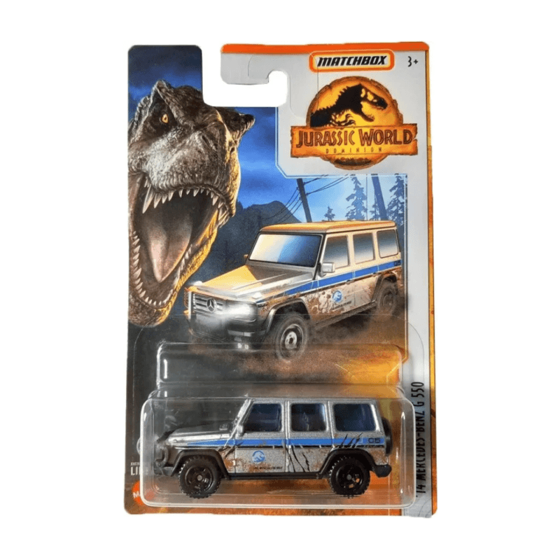 Miniatura coche Mercedes-Benz G550 de la película Jurassic World Dominion a escala 1/64 Matchbox