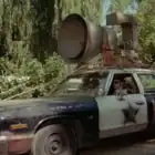 Coche de policía Dodge Monaco 1974 blanco y negro de la película The Blues Brothers