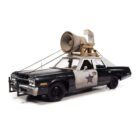 Miniatura coche de policía Dodge Monaco 1974 blanco y negro de la película The Blues Brothers a escala 1/18 Auto World
