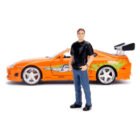 Miniatura coche naranja Toyota Supra 1995 con figura Brian de la película Fast & Furious a escala 1/24 Jada