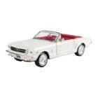 Miniatura coche descapotable blanco y rojo Ford Mustang 007 Goldfinger a escala 1/24 Motor Max