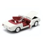 Miniatura coche descapotable blanco y rojo Ford Mustang 007 Goldfinger a escala 1/24 Motor Max