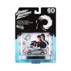 Miniatura coche gris Aston Martin V12 Vanquish 2001 conducido por James Bond 007 en la película Muere otro día a escala 1/64 Johnny Lightning