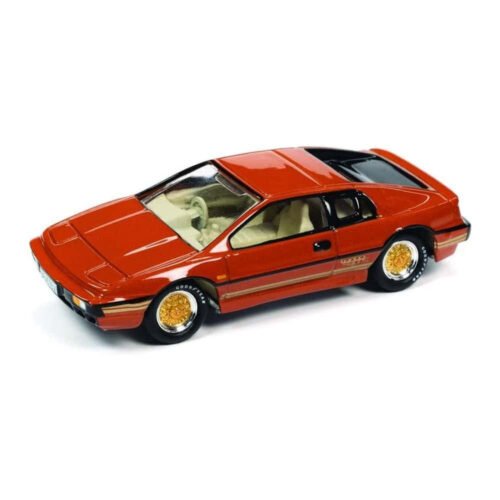 Miniatura coche rojo Lotus Turbo conducido por James Bond 007 en la película Solo para sus ojos a escala 1/64 Johnny Lightning