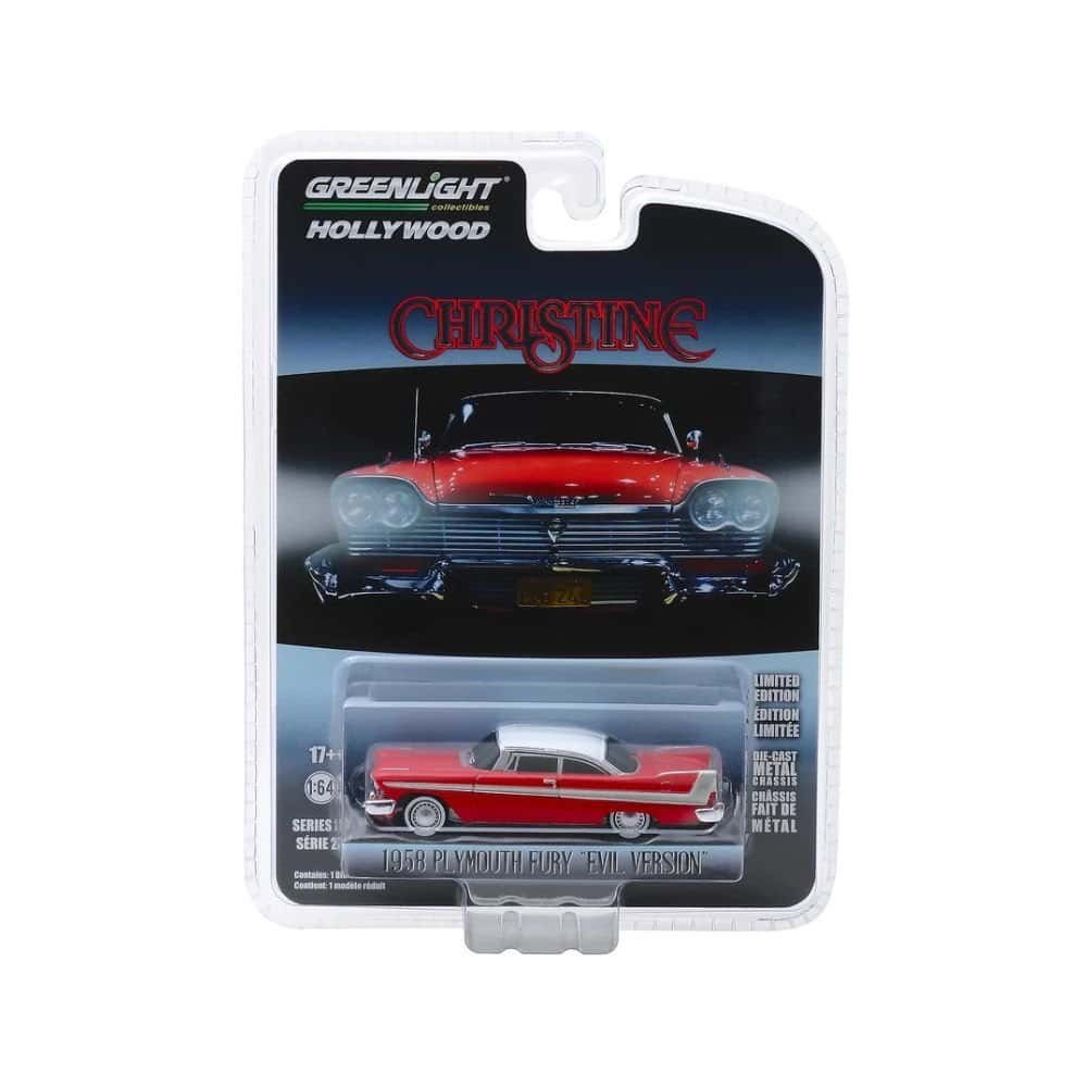 Miniatura coche Plymouth Fury 1959 rojo versión diabólica de la película Christine a escala 1/64 Greenlight