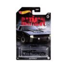 Miniatura coche negro Batmobile accidentado de la película The Batman a escala 1/64 Hot Wheels
