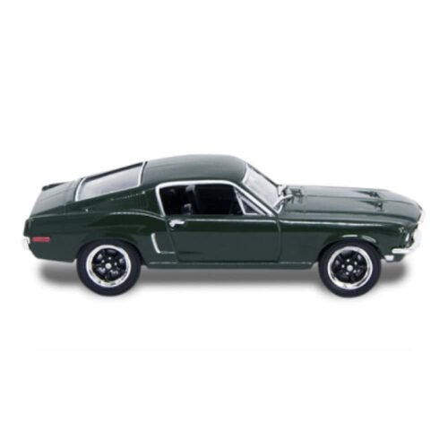 Miniatura coche verde Ford Mustang GT Fastback 1968 de la película Bullitt a escala 1/43 Lucky Diecast