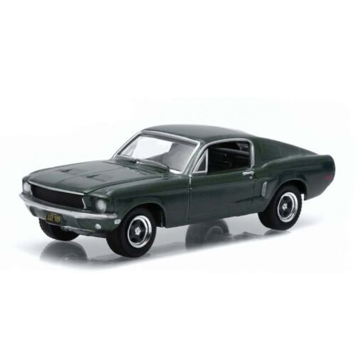 Miniatura coche verde Ford Mustang GT Fastback 1968 de la película Bullitt a escala 1/64 Greenlight